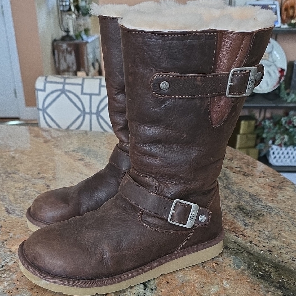 Brown Leather Women's Boots